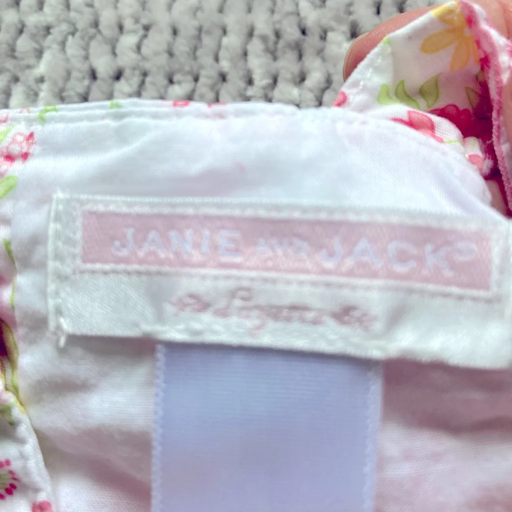 Janie And Jack‎ Patchwork Romper Dress 0-3 Months Floral Seersucker Pink